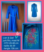 Lien en Giel jurk Rio blue, maat M, zgan, Maat 38/40 (M), Zo goed als nieuw, Knielengte, Lien & Giel