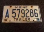 Kentekenplaat licenseplate Maine Trailer USA, Verzenden, Gebruikt, Auto's