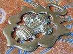 Mooi antiek kleppermannetje uit Engeland met pluimen 10,5 cm, Antiek en Kunst, Ophalen of Verzenden, Koper