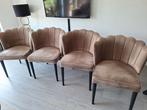 4 velvet eetkamerstoelen, Huis en Inrichting, Stoelen, Ophalen, Zo goed als nieuw, Overige kleuren