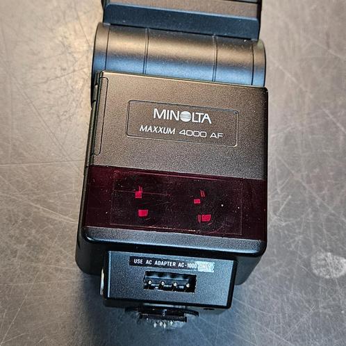 Minolta flitser program 4000 AF in goede werkende staat, in, Audio, Tv en Foto, Fotografie | Flitsers, Gebruikt