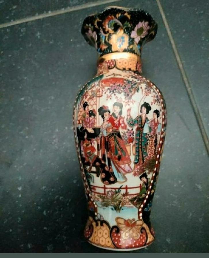 Vaas,Chinezen Vaas,Chinees,dames,pauw,hoog 20 cm,Vazen,China, Huis en Inrichting, Woonaccessoires | Vazen, Nieuw, Minder dan 50 cm