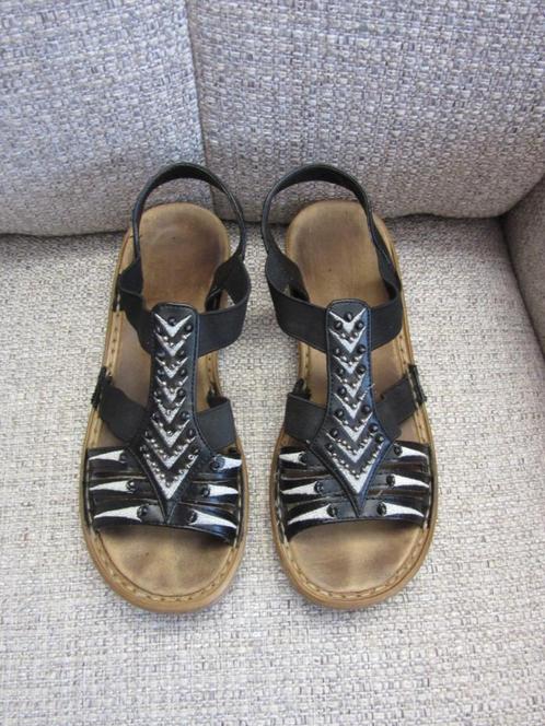 Rieker sandalen - maat 37, Kleding | Dames, Schoenen, Gedragen, Sandalen of Muiltjes, Zwart, Verzenden