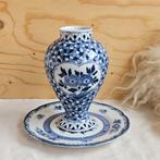 Mosa Louis Regout vaasje blauw wit, Ophalen of Verzenden