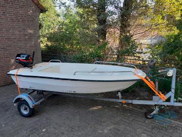 Console bootje met zonnedek / Mercury 5pk / 4-takt / boot /  beschikbaar voor biedingen