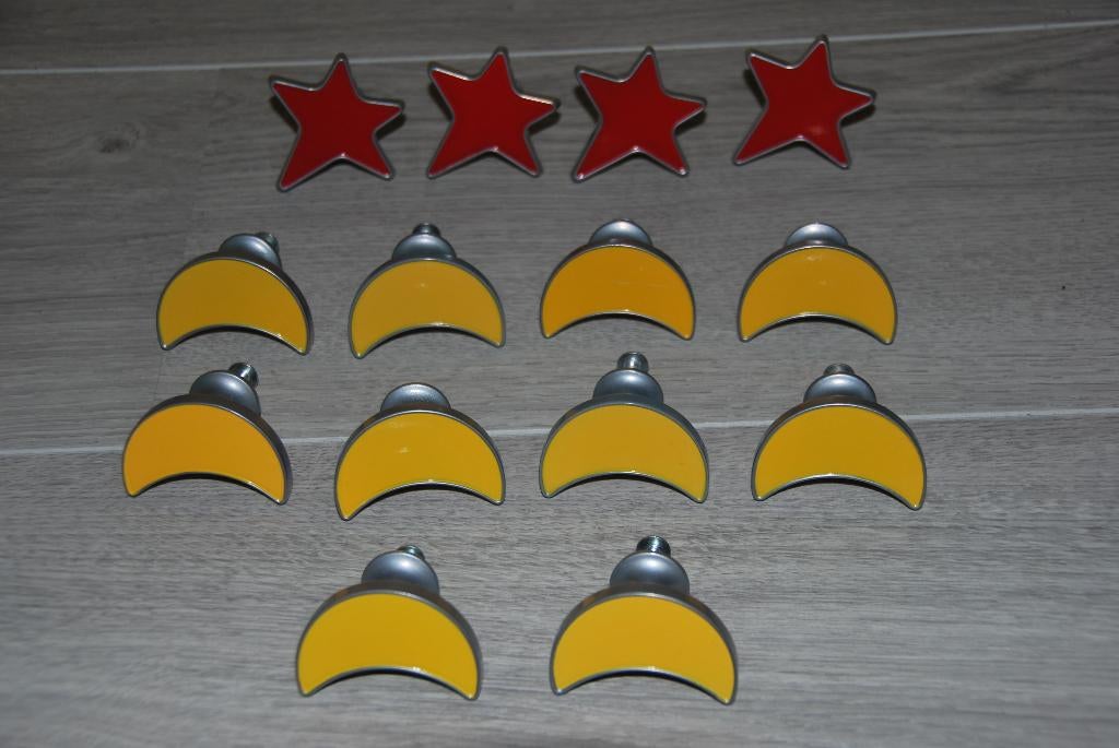 deurknopjes Ster en Maan, Ophalen of Verzenden, Zo goed als nieuw, IJzer, Slot