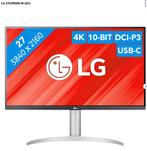 LG monitor 27" Ultra HD 4k, Ophalen of Verzenden, Ingebouwde speakers, LG, 60 Hz of minder