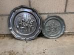 Tinnen Borden - Decoratief - 22 & 32 cm, Antiek en Kunst, Antiek | Tin, Ophalen