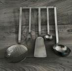 Vintage roestvrijstalen lepelrek, Ophalen of Verzenden, Zo goed als nieuw, Rvs of Chroom