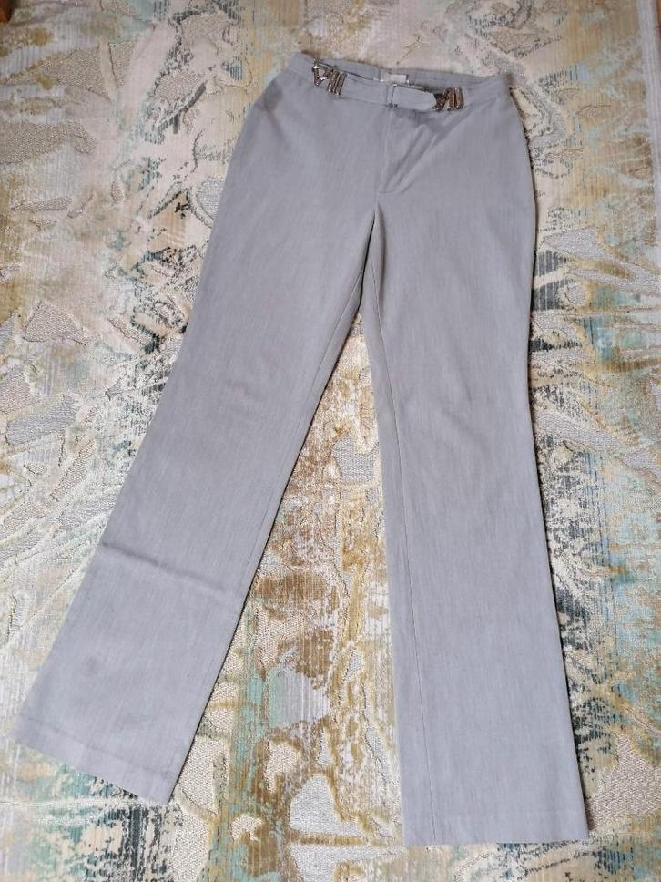 Vertigo broek, lichte kleur, stretch, S, met mooie metalen, Kleding | Dames, Broeken en Pantalons, Zo goed als nieuw, Maat 36 (S)