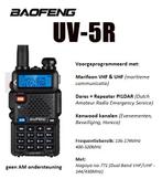 Baofeng UV-5R 5W (136-174MHz & 400-520Mhz Dual-Band), Ophalen of Verzenden, Zo goed als nieuw, Portofoon of Walkie-talkie, Met broekklem