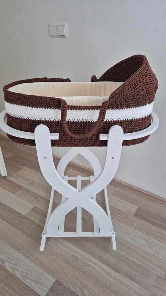 Handgemaakte Wieg met Houten Onderstel, Kinderen en Baby's, Babywiegjes en Ledikanten, Nieuw, Wieg, Ophalen of Verzenden