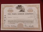 Vintage aandeel "The Times Mirror Company", 1967, Ophalen of Verzenden, 1950 tot 1970, Aandeel