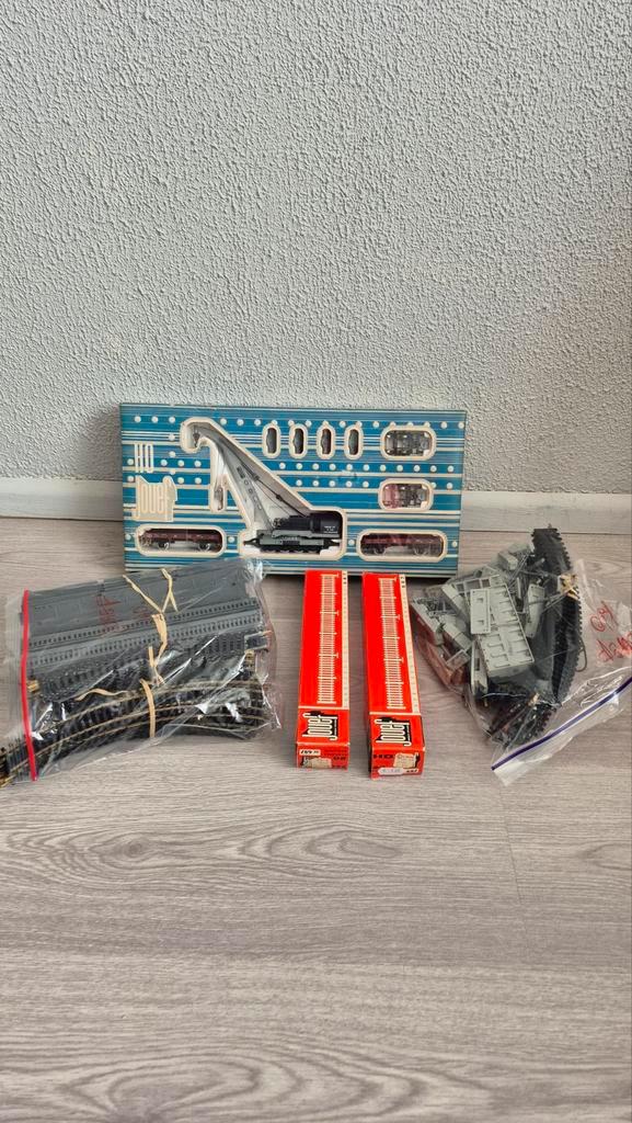 Jouef HO Treinset met Kraanwagon en Rails, Hobby en Vrije tijd, Modeltreinen | H0, Gebruikt, Treinset, Jouef, Analoog, Ophalen of Verzenden