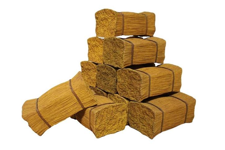 Straw Bale – Strobaal 72 x 43 x 42 cm - Polyester, Verzamelen, Beelden en Beeldjes, Nieuw, Ophalen