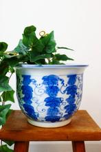 Mooie bloempot / cachépot, Gebruikt, Rond, Ophalen of Verzenden, Minder dan 25 cm