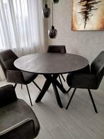Nous living ronde zwarte eettafel 120 cm (mei 2025), Huis en Inrichting, Tafels | Eettafels, Ophalen, Rond, Zo goed als nieuw