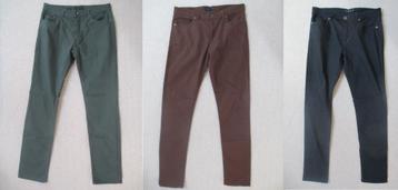 3 stuks Lange broek Terstal mt 40 kleur bruin, groen, zwart beschikbaar voor biedingen