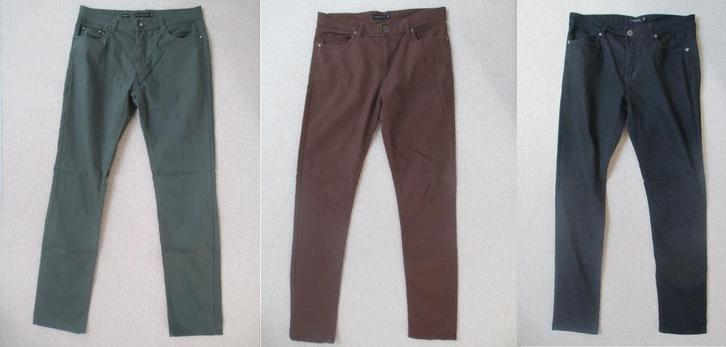3 stuks Lange broek Terstal mt 40 kleur bruin, groen, zwart, Kleding | Dames, Broeken en Pantalons, Zo goed als nieuw, Maat 38/40 (M)