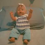 Baby born pop, en tafelstoeltje, Ophalen of Verzenden, Gebruikt, Babypop