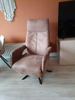 Bruine lounge stoel met ligstand - Gebruikt, Huis en Inrichting, Fauteuils, Ophalen, Gebruikt, Minder dan 75 cm, 50 tot 75 cm