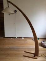 Eiken massief lamp, Huis en Inrichting, Lampen | Vloerlampen, Ophalen, Gebruikt, Hout, 150 tot 200 cm