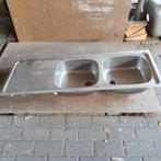 Inbouw spoelbak met afdruip gedeelte 123x43,5cm, Huis en Inrichting, Keuken | Keukenelementen, Ophalen, Gebruikt, 50 tot 100 cm
