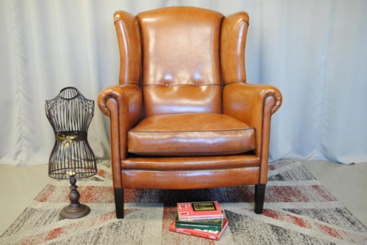 schapenleren fauteuil, Huis en Inrichting, Fauteuils, Nieuw, Leer, Ophalen