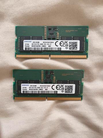 Samsung 16GB (2x8GB) DDR5 SODIMM Laptop Geheugen beschikbaar voor biedingen