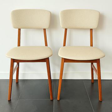 Vintage Stoelen Simpla-Lux, set van 2, hout - kunstleer, 60s beschikbaar voor biedingen