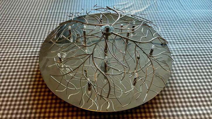 Plafondlamp met takken - 50x15 cm, Huis en Inrichting, Lampen | Plafondlampen, Gebruikt, Kunststof, Metaal, Ophalen of Verzenden