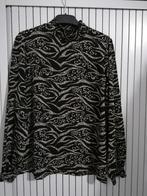 Zwarte blouse met een creme kleurige print, Ophalen of Verzenden, Nieuw, Maat 38/40 (M), Zwart