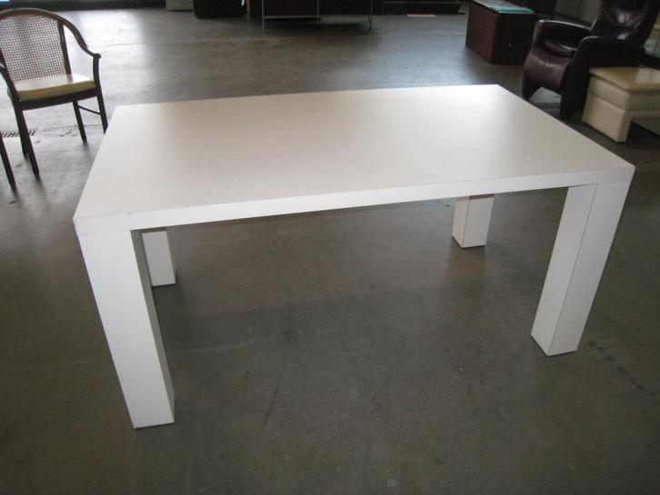 Witte eettafel, Huis en Inrichting, Tafels | Eettafels, Gebruikt