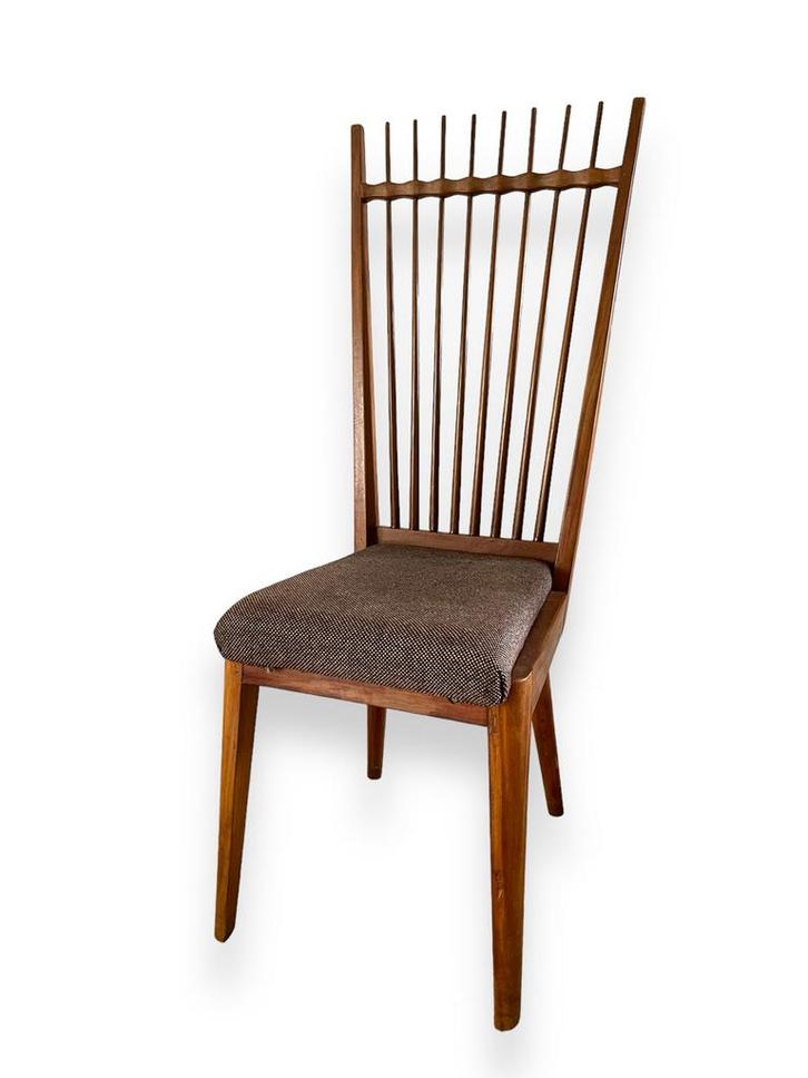 Vintage Spijlenstoel, Huis en Inrichting, Stoelen, Gebruikt, Eén, Hout, Bruin, Ophalen