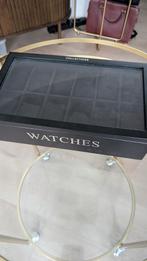 Horlogedoos voor 10 horloges - Zwart Hout met Glas, Sieraden, Tassen en Uiterlijk, Ophalen of Verzenden, Gebruikt, Zwart, Hout