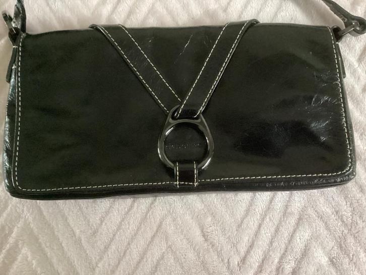 Claudio Ferrici schoudertasje/clutch, Sieraden, Tassen en Uiterlijk, Tassen | Schoudertassen, Nieuw, Overige merken, Zwart, Leer