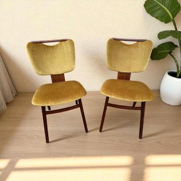 vintage stoelen Webe Louis van Teeffelen jaren 60 Teakhouten beschikbaar voor biedingen