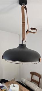 Hanglampen with brown leather strap, Huis en Inrichting, Lampen | Hanglampen, Ophalen, Zo goed als nieuw