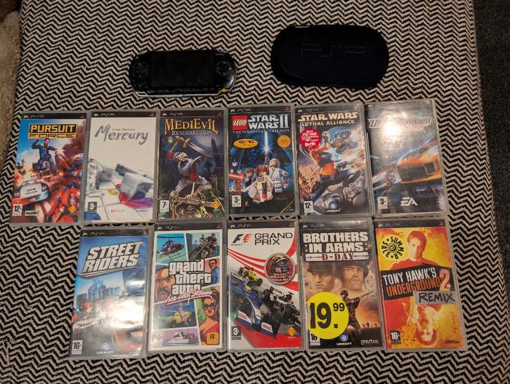 PSP, Spelcomputers en Games, Spelcomputers | Sony PSP, Niet werkend, PSP, Zwart, Met games, Ophalen
