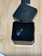 14 karaat gouden Nazar oog hanger, Blauw, Ophalen of Verzenden, Zo goed als nieuw, Kruis of Symbool