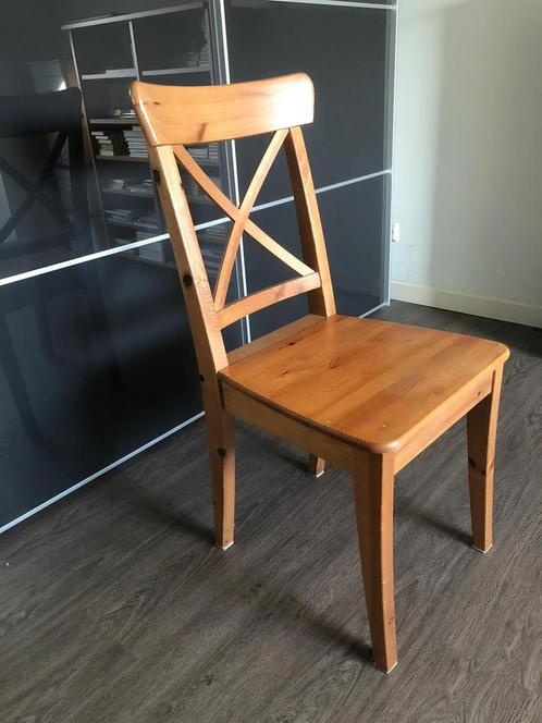 IKEA Ingolf houten stoel, Huis en Inrichting, Stoelen, Gebruikt, Eén, Hout, Bruin, Ophalen