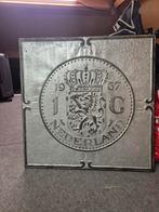 Metalen Reliëf Gulden 1967, Huis en Inrichting, Ophalen of Verzenden, Gebruikt