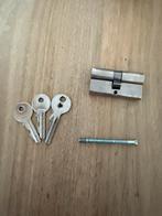 Cilinderslot Lips 61mm, SKG**, Doe-het-zelf en Verbouw, Hang- en Sluitwerk, Ophalen of Verzenden, Zo goed als nieuw, Rvs, Slot