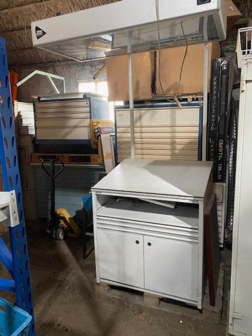 licht/beoordeling combinatie uit drukkerij, Doe-het-zelf en Verbouw, Werkbanken, Gebruikt, 170 cm of meer, Bankschroef, Ophalen