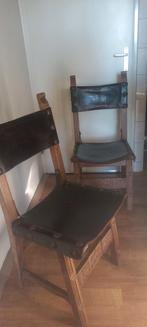 Aparte stoere stoelen, Huis en Inrichting, Stoelen, Ophalen, Zwart, Leer