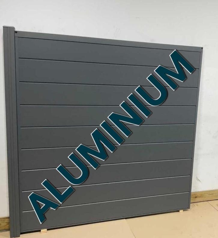 SCHUTTING TUINSCHERM ALUMINIUM ANTRACIET ALUMINIUM PALEN, Tuin en Terras, Schuttingen, Nieuw, Aluminium, 1 tot 2 meter, 6 meter of meer