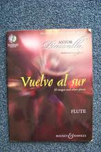 Bladmuziek Astor Piazzolla  fluit met cd, Ophalen of Verzenden, Dwarsfluit of Piccolo