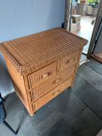 Rieten ladenkast - 75x75x45cm, Huis en Inrichting, Overige materialen, Gebruikt, Met lade(s), 25 tot 50 cm