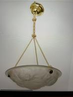 ART DECO FROSTED PENDANT LIGHT, Ophalen