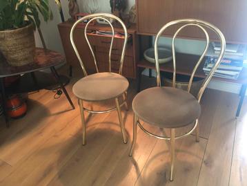 Vintage messing Bistro Stoel - Thonet Stijl beschikbaar voor biedingen